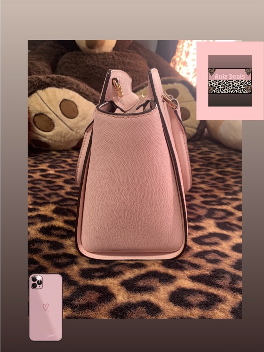 Michael Kors Pale Pink Saffiano Satchel with Gold Hardware - Picture 4 of 12